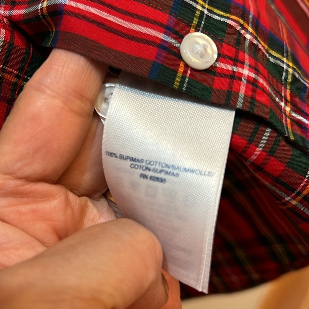 NWOT Lands’ End No Iron Supima button-front long sleeves shirt - Picture 7 of 14